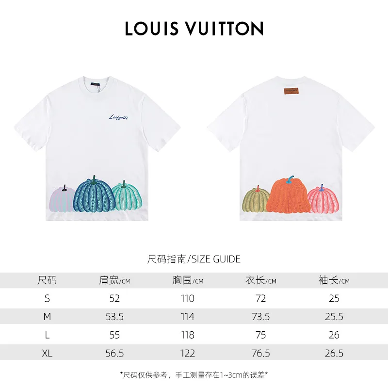 🅿️160 Style: 2026 new LOUIS VUITTON short-sleeved T-shirt Material: High version 300g double yarn combed cotton Size: S～XL Color: White Style number: H157